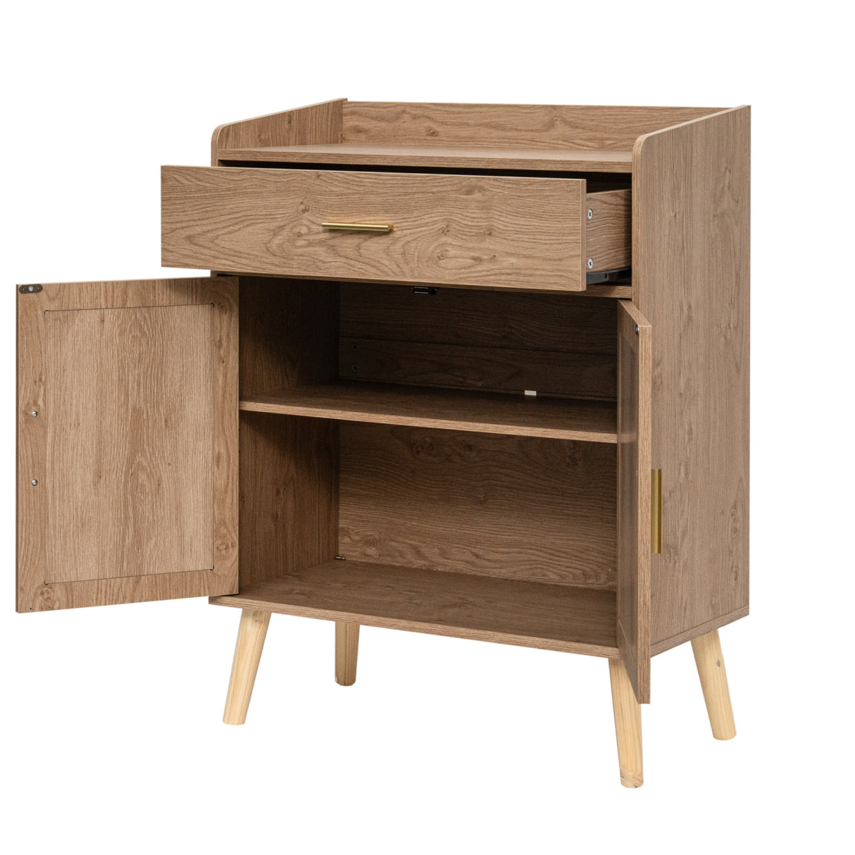 Natural 2 Doors Farmhouse Buffet Cabinet | OROA
