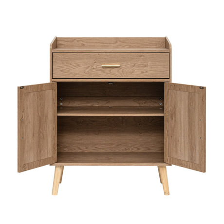 Natural 2 Doors Farmhouse Buffet Cabinet | OROA