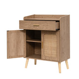 Natural 2 Doors Farmhouse Buffet Cabinet | OROA