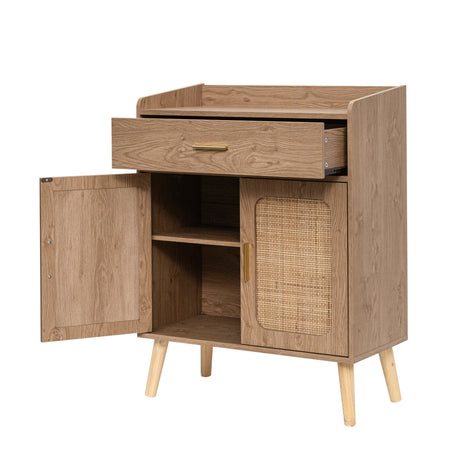 Natural 2 Doors Farmhouse Buffet Cabinet | OROA