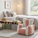 Kids Teddy Bean Bag Chair with Heart-Shaped Backrest | OROA Kids
