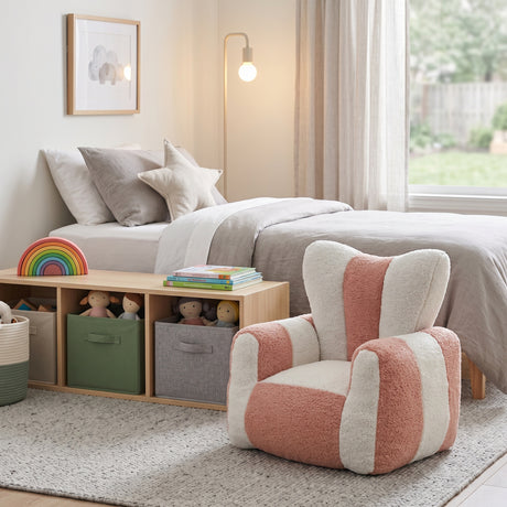 Kids Teddy Bean Bag Chair with Heart-Shaped Backrest | OROA Kids