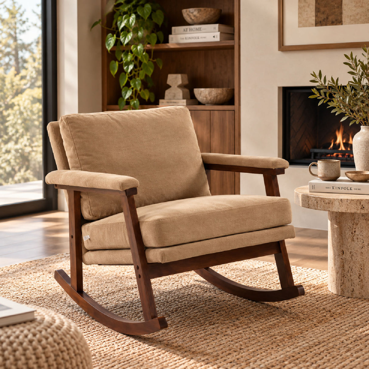 Solid Wood Frame Accent Chair | OROA