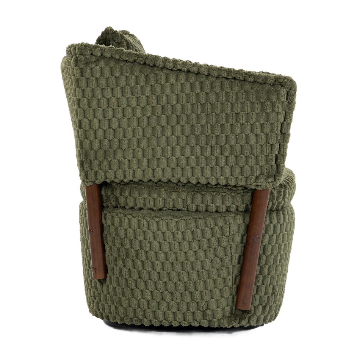 Green Mid-Century Upholstered Swivel Chair | OROA
