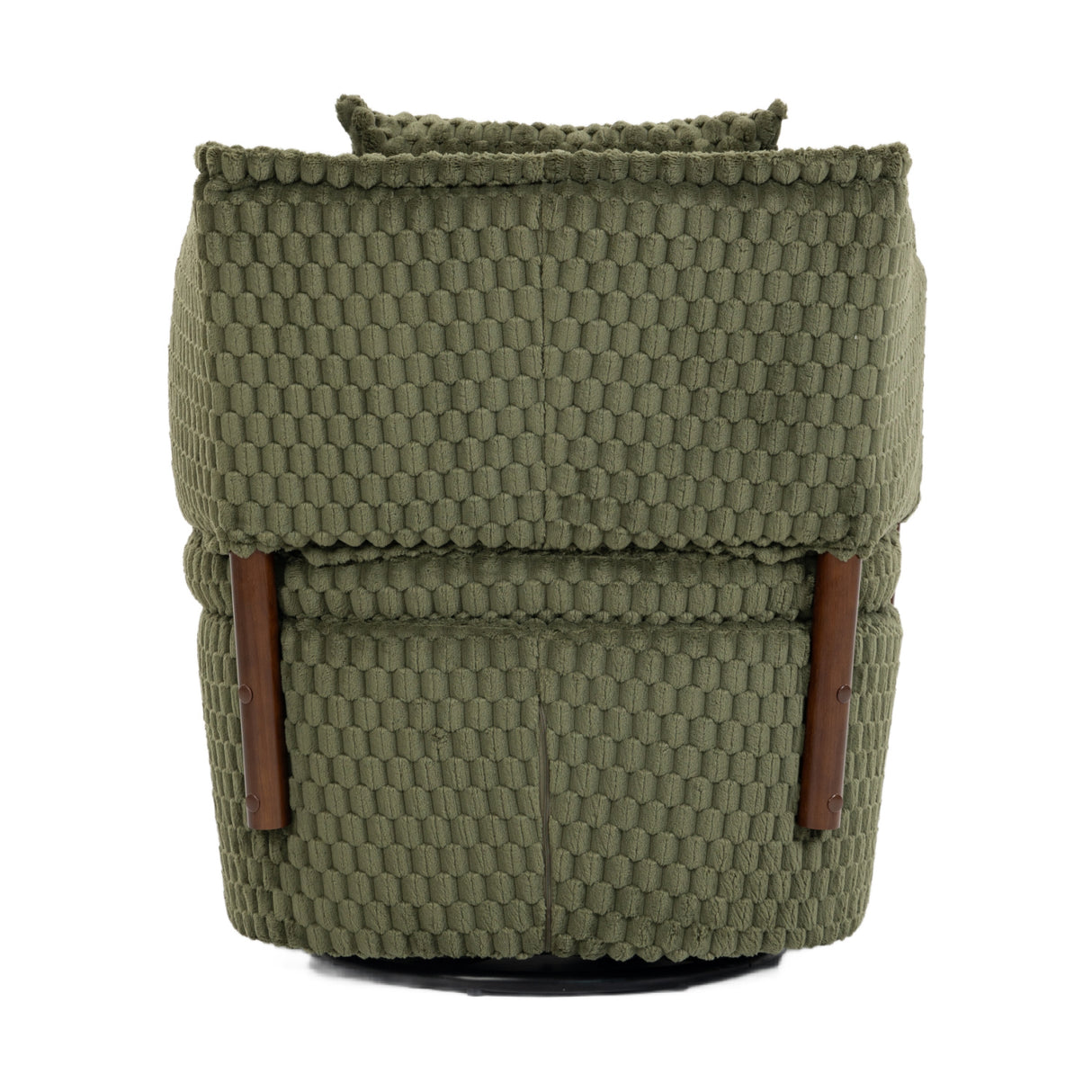 Green Mid-Century Upholstered Swivel Chair | OROA