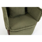 Green Mid-Century Upholstered Swivel Chair | OROA