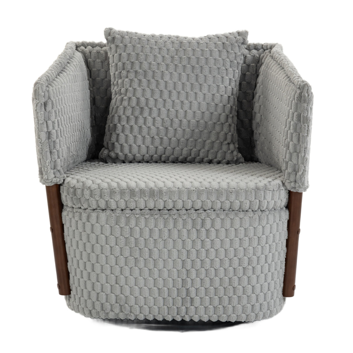 Mid-Century Upholstered Swivel Chair | OROA