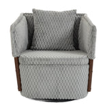 Mid-Century Upholstered Swivel Chair | OROA