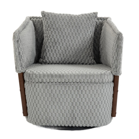 Mid-Century Upholstered Swivel Chair | OROA