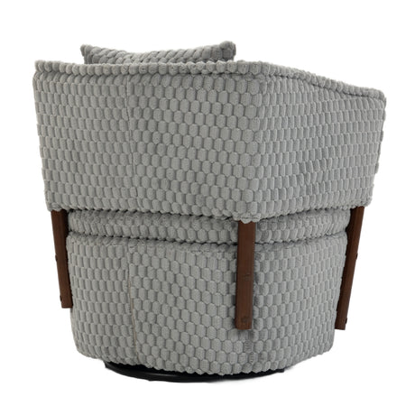 Mid-Century Upholstered Swivel Chair | OROA