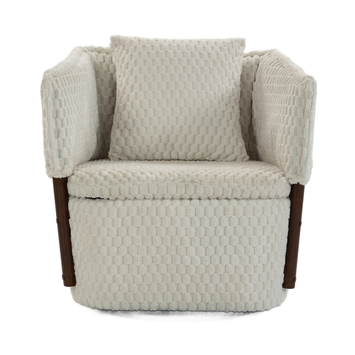 Mid-Century Modern Swivel Upholstered Accent Chair | OROA