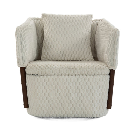 Mid-Century Modern Swivel Upholstered Accent Chair | OROA