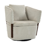 Mid-Century Modern Swivel Upholstered Accent Chair | OROA