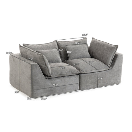 Modern European furniture - Cloud Couch Modular Sofa - www.oroa.com