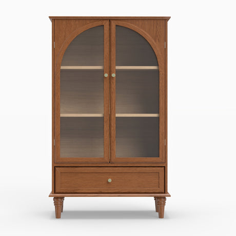 Modern European furniture - Vintage Farmhouse Glass Display Cabinet - www.oroa.com