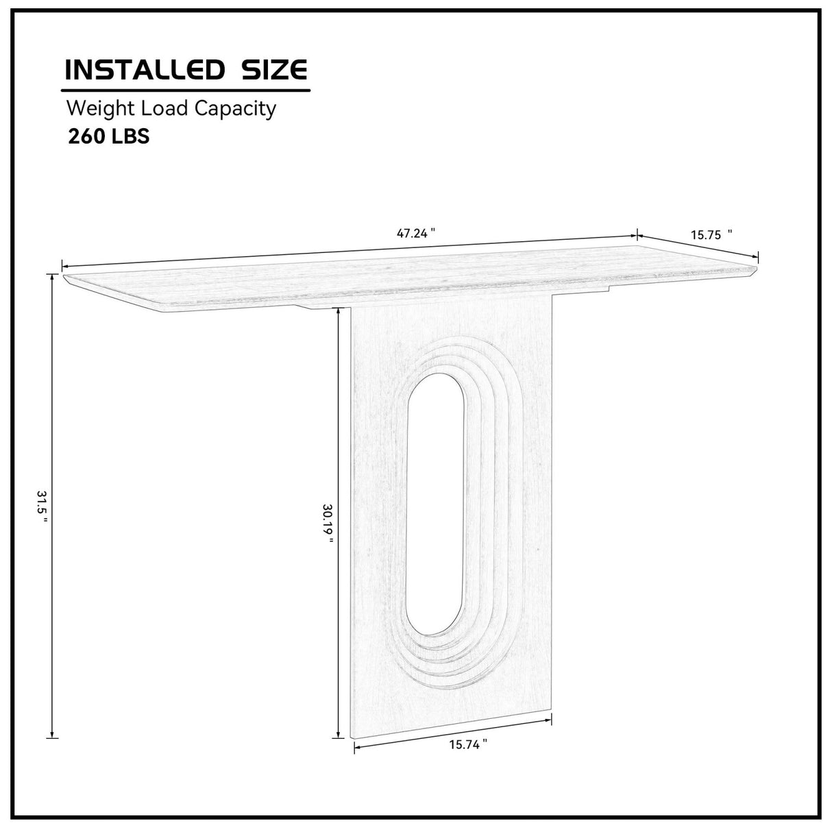 Black Loopback Console Table | OROA
