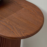 Brown Modern Oval Console Table | OROA