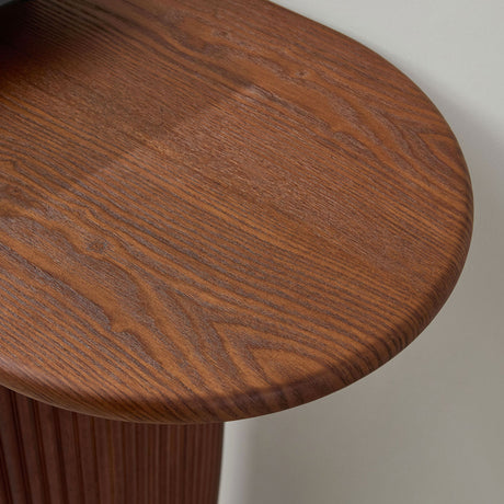 Brown Modern Oval Console Table | OROA