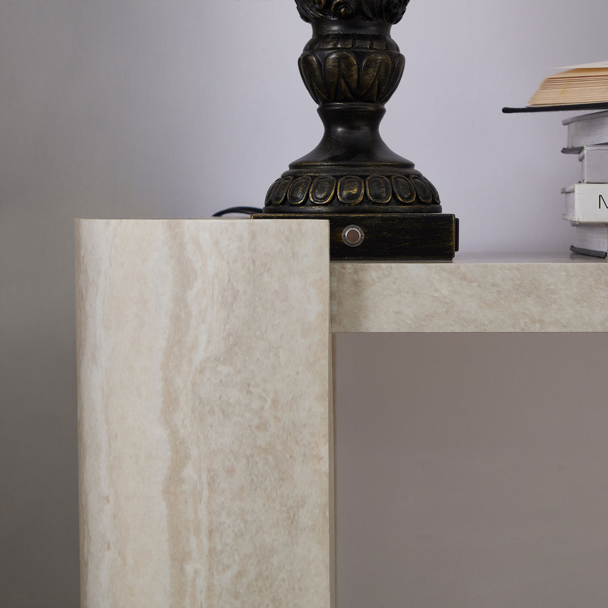 Modern European furniture - Marble Look Console Table - www.oroa.com