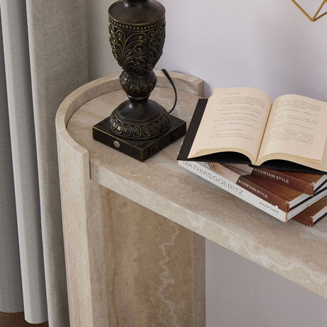 Modern European furniture - Marble Look Console Table - www.oroa.com