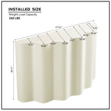 Modern Wavy Fiberglass Console Table | OROA