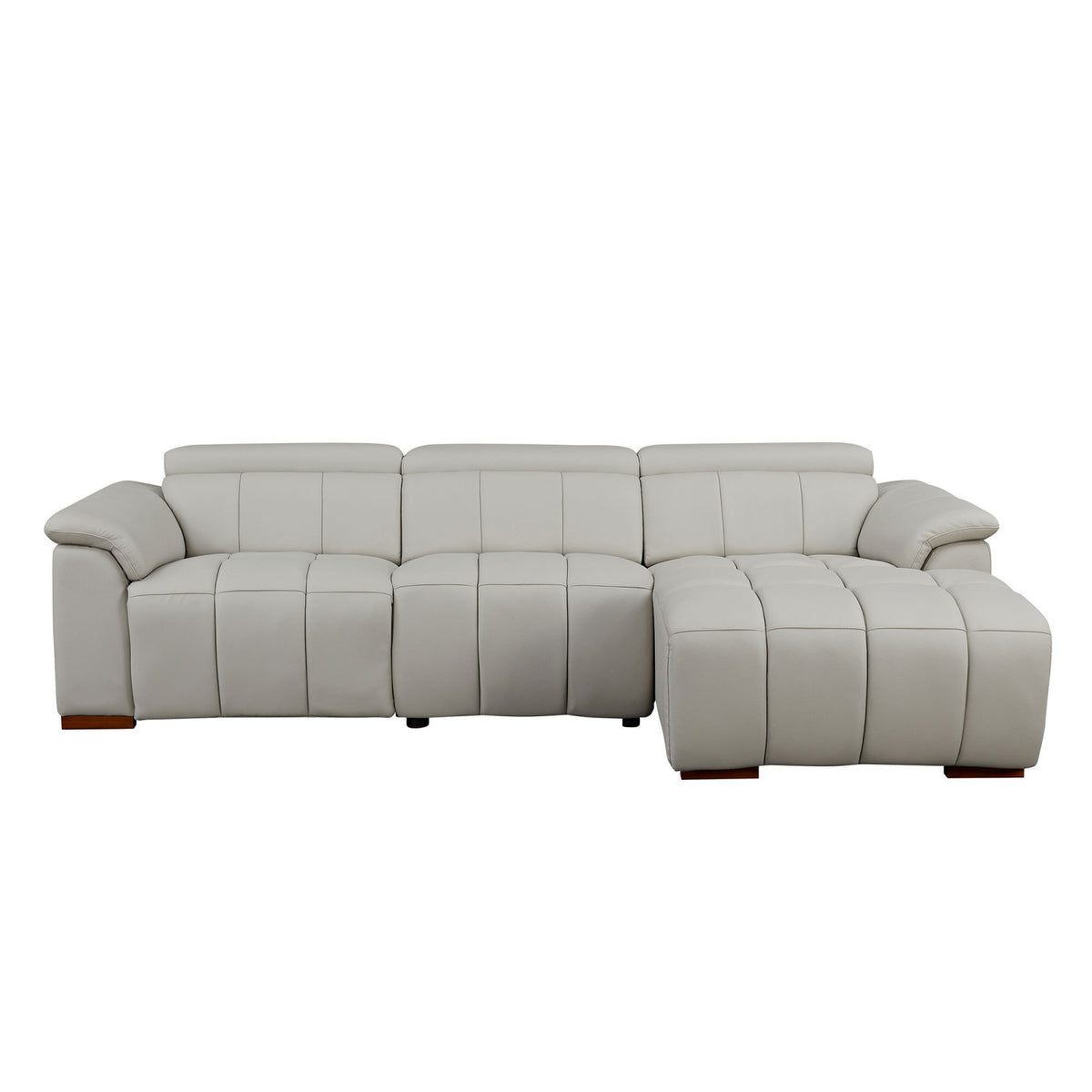 Modern Genuine Leather Electric Reclining L-Shaped Sofa | OROA