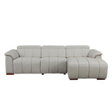 Modern Genuine Leather Electric Reclining L-Shaped Sofa | OROA