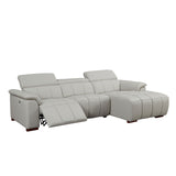 Modern Genuine Leather Electric Reclining L-Shaped Sofa | OROA