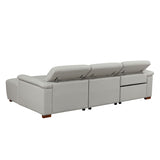 Modern Genuine Leather Electric Reclining L-Shaped Sofa | OROA