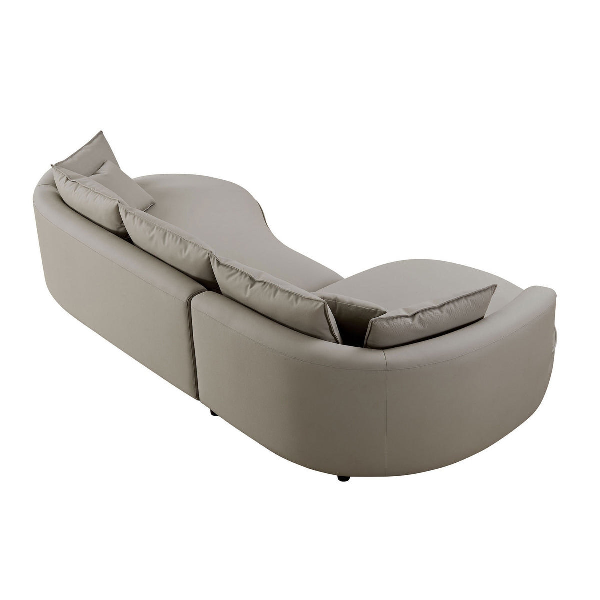 Modern Light Gray Curved 5-Seatear Sectional Sofa | OROA