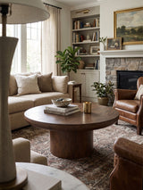 Wood Veneer Round Coffee Table | OROA