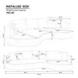 Modern Sectional Curved Sofa | OROA