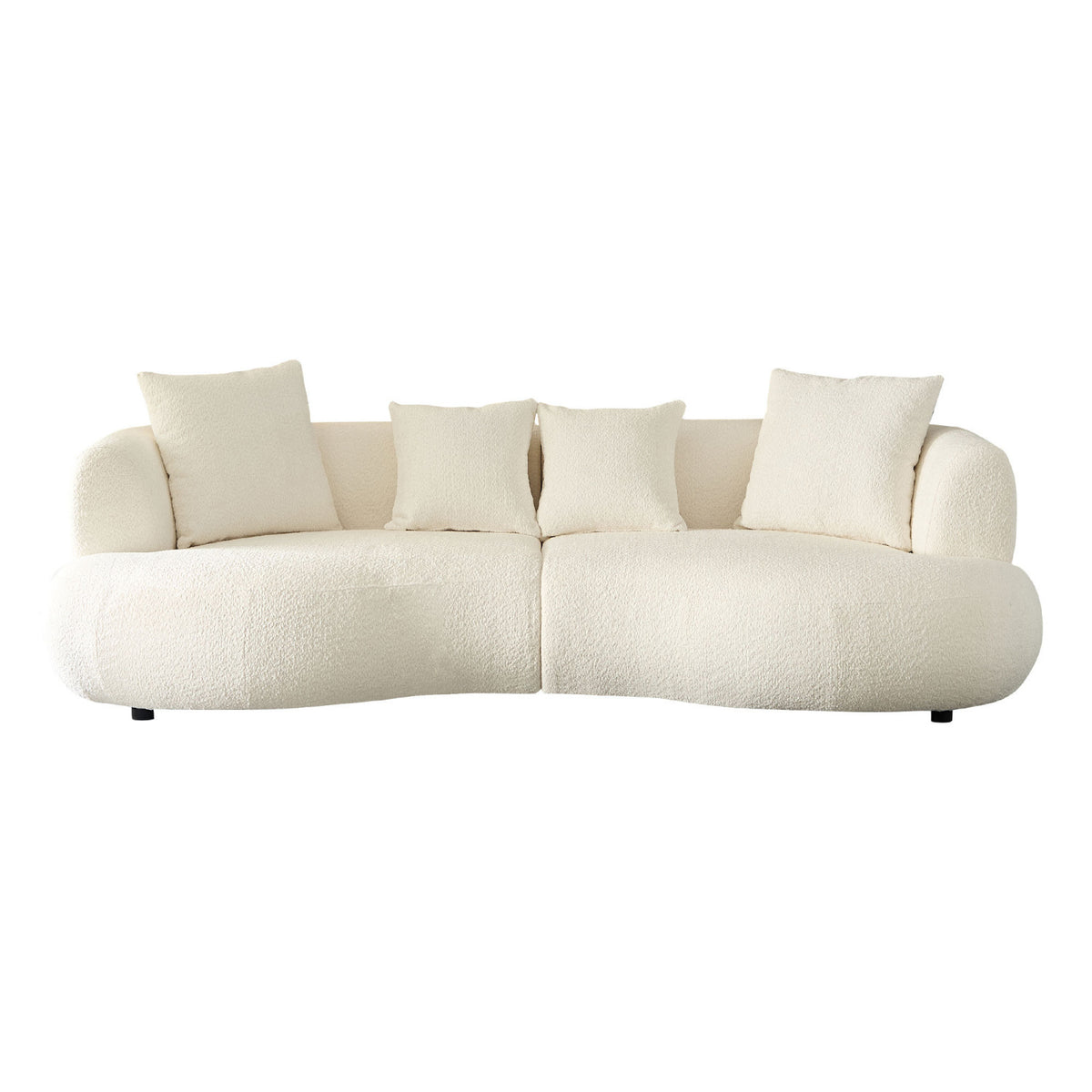 Modern Curved Boucle Sectional Sofa | OROA