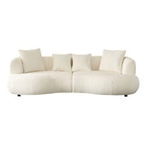 Modern Curved Boucle Sectional Sofa | OROA