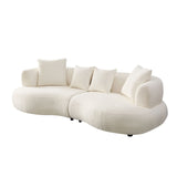 Modern Curved Boucle Sectional Sofa | OROA
