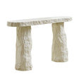 Modern European furniture - Beige Sculptural Stone-Look Console Table - www.oroa.com