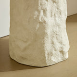 Modern European furniture - Beige Sculptural Stone-Look Console Table - www.oroa.com