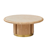 Round Pedestal Base Coffee Table | OROA