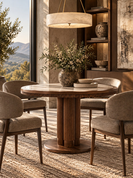 Modern European furniture - Mid-Century Round Dining Table - www.oroa.com