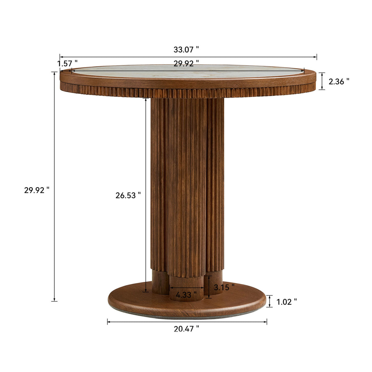 Modern European furniture - Mid-Century Round Dining Table - www.oroa.com