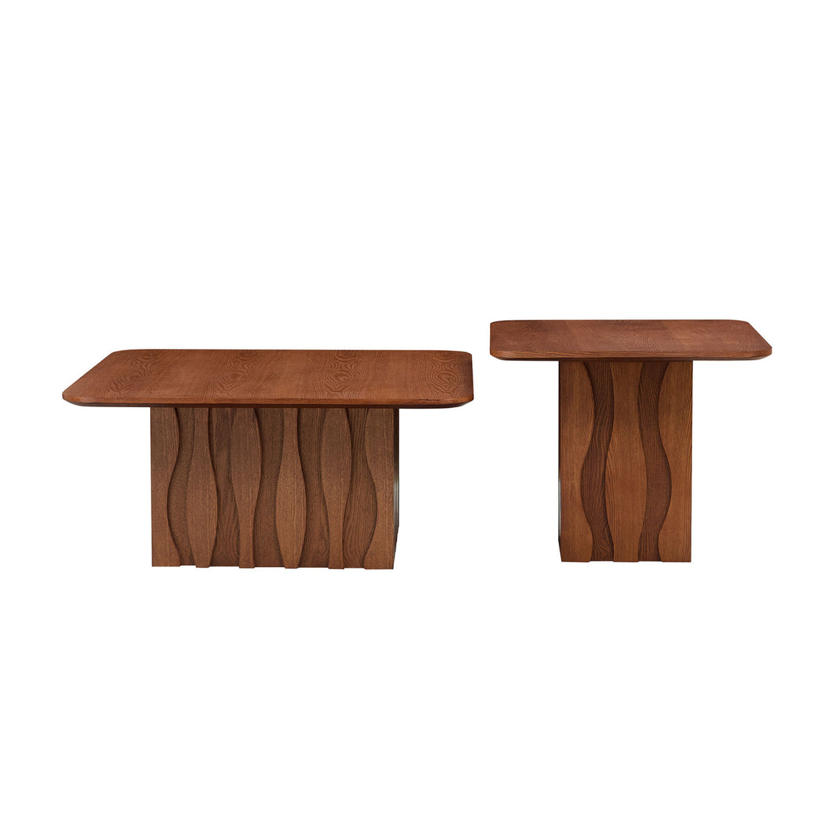 Modern European furniture - Wavy Fluted Nesting Coffee Tables (2) - www.oroa.com