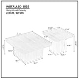 Modern European furniture - Wavy Fluted Nesting Coffee Tables (2) - www.oroa.com