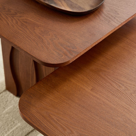 Modern European furniture - Wavy Fluted Nesting Coffee Tables (2) - www.oroa.com