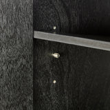 Black Wooden Nightstand Set (2) | OROA