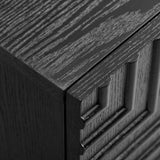 Black Wooden Nightstand Set (2) | OROA