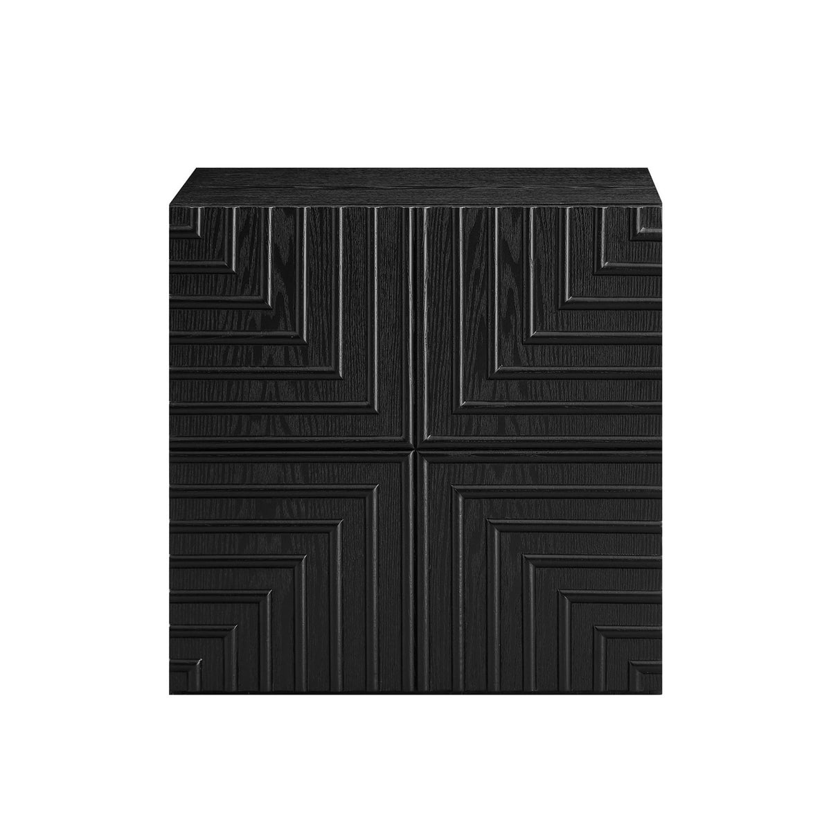 Black Wooden Nightstand Set (2) | OROA