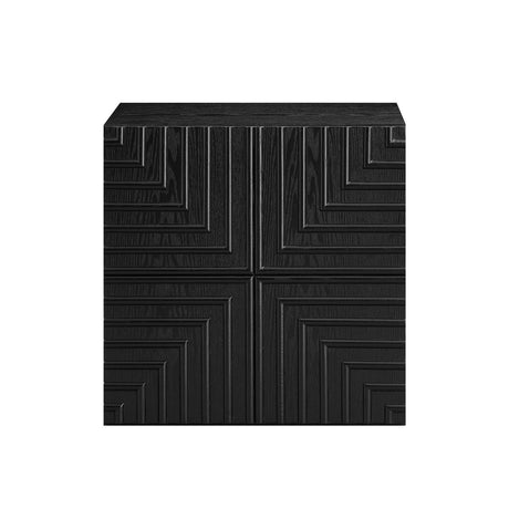 Black Wooden Nightstand Set (2) | OROA