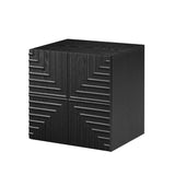 Black Wooden Nightstand Set (2) | OROA