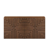 Modern European furniture - Geometric Embossed Relief Nightstand - www.oroa.com