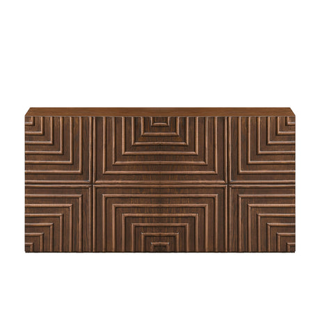 Modern European furniture - Geometric Embossed Relief Nightstand - www.oroa.com